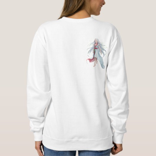At Night Anime Women's Basic Sweatshirt スウェットシャツ (裏面)