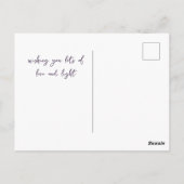 At Peace かわいらし's めい想 Yoga Girl Purpleハート ポストカード (裏面)