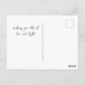 At Peace かわいらし's めい想 Yoga Girl Purple金ゴールド ポストカード (裏面)