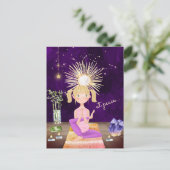 At Peace めい想's Blond Yoga Girl and Crystals ポストカード (スタンド正面)