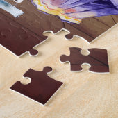 At Peace めい想's Yoga Girl and Crystals ジグソーパズル (側面)