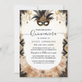 At Promマスクファンシーおもしろい仮装ボールキンセアニェラ 招待状 (正面)