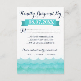 At Sea 航海の Wedding RSVPカード