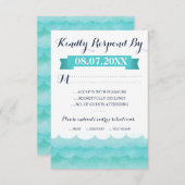 At Sea 航海の Wedding RSVPカード (正面/裏面)