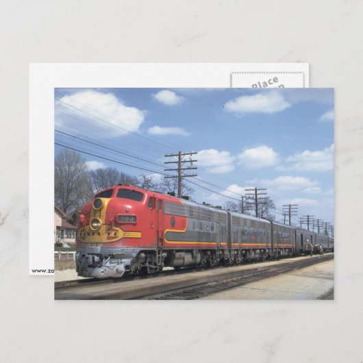 AT&SF EMD F-7 ポストカード (正面/裏面)