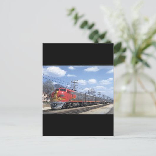 AT&SF EMD F-7 #342_Trains ポストカード (スタンド正面)