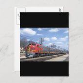 AT&SF EMD F-7 #342_Trains ポストカード (正面/裏面)