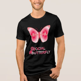 At Social Hashtag Butterfly トライブレンドTシャツ