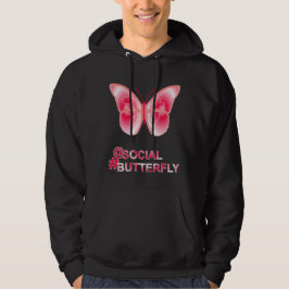 At Social Hashtag Butterfly パーカ