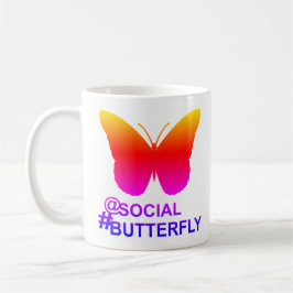At Social Hashtag Butterfly [Hyper Filter remix] コーヒーマグカップ