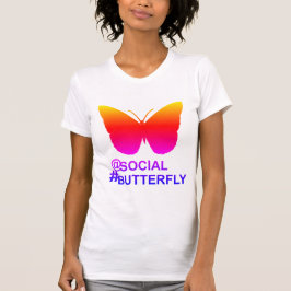 At Social Hashtag Butterfly [Hyper Filter remix] Tシャツ
