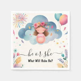 At StashおもしろいクラウドファミリースペインのGender Reveal スタンダードカクテルナプキン