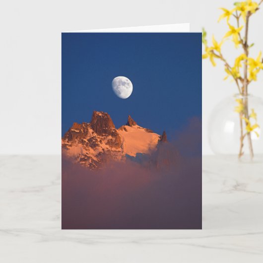 At Sunrise | Aiguille du Plan Chamonix, France カード (黄色い花)