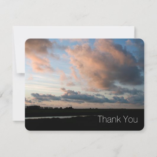 At Sunset Peace Sky 2悔やみや弔慰 サンキューカード (正面)
