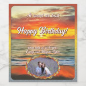 At Sunset we toast Birthday 1738 ワインラベル (シングルラベル)