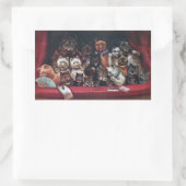 At the -遊ヴィンテージイラストレーションby Louis Wain 長方形シール (バッグ)