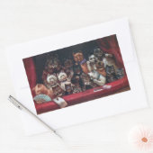 At the -遊ヴィンテージイラストレーションby Louis Wain 長方形シール (封筒)