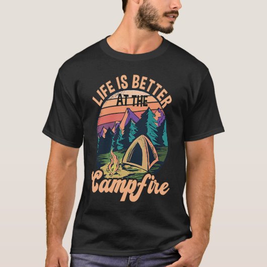 At The Campfire Camping Tシャツ (正面)