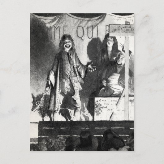 At the Green Boxヴィンテージイラストレーション ポストカード (正面)