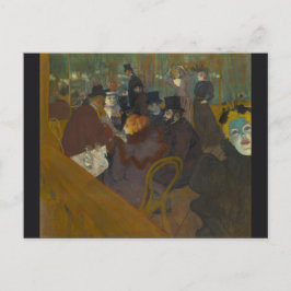 At the Rouge by Henri de Toulouse-Laurec ポストカード