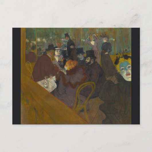 At the Rouge by Henri de Toulouse-Laurec ポストカード (正面)