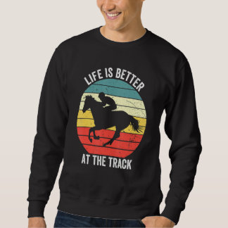 At The Track Retro Derby  Horse Racing スウェットシャツ