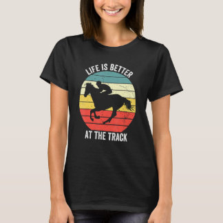 At The Track Retro Derby  Horse Racing Tシャツ