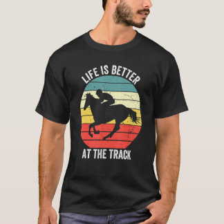 At The Track Retro Derby  Horse Racing Tシャツ