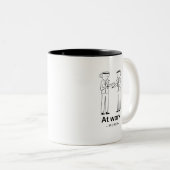 AT WORK：ムードコーヒー泥毎日の使用 ツートーンマグカップ (正面右)