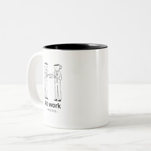 AT WORK：ムードコーヒー泥毎日の使用 ツートーンマグカップ (正面左)