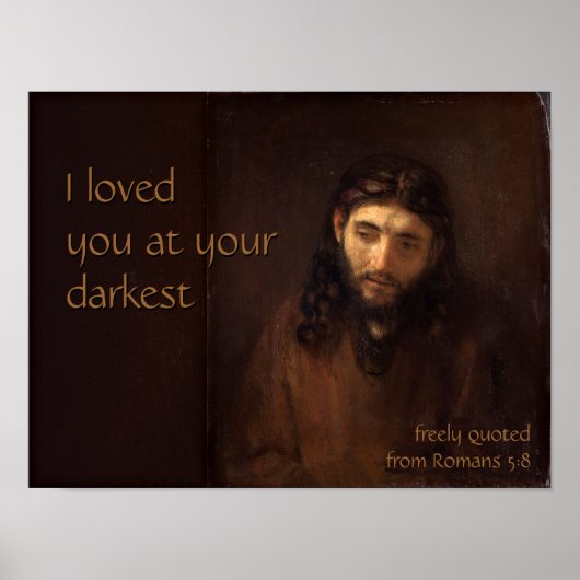 At your darkest CC0520 Rembrandt Jesus Cardstock ポスター (正面)