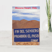Atacama geoglyphs, Chile Card カード (正面)
