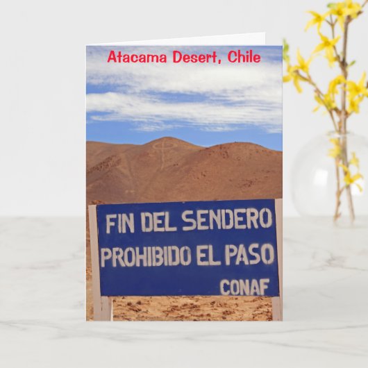 Atacama geoglyphs, Chile Card カード (黄色い花)