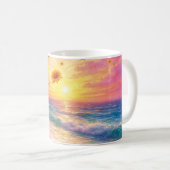 Atardecer de Paz Infinita: Girasoles Mágicos  コーヒーマグカップ (正面右)