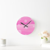 Atardecer rosado arte abstracto ラウンド壁時計 (ホーム)