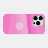 Atardecer rosado arte abstracto iPhoneケース (裏面横)