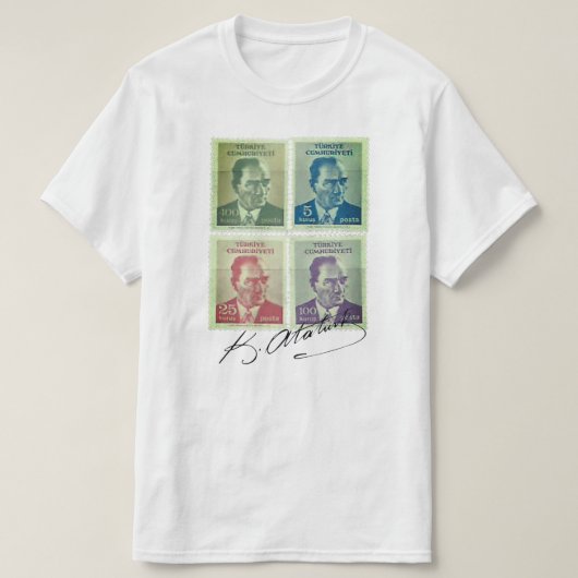 Atatürk Briefmarke Tシャツ (デザイン正面)