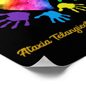 Ataxia Telangiectasia Awareness Hands Ataxia Telan ポスター (角)