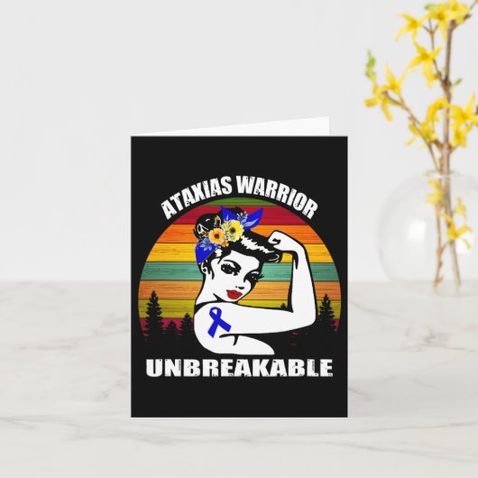 Ataxia Warrior Awareness Automatic Support Gift  カード (黄色い花)