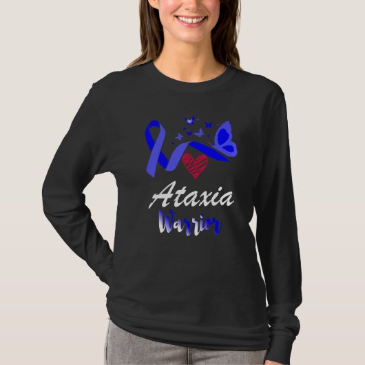 Ataxia Warrior Butterfly Awareness Support Tシャツ (正面)