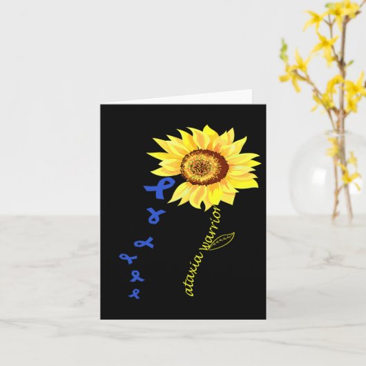 Ataxia Warrior Fun Design Ataxia Awareness.  カード (黄色い花)