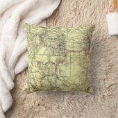 Atchison Topeka及び西Sante Feの鉄道地図1883 クッション (ブランケット)