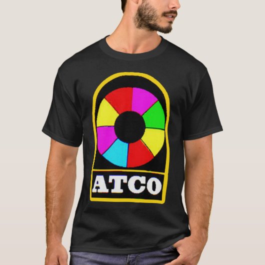 ATCOレコード用ビニールシール及びシクラシックャツT-Sh Tシャツ (正面)