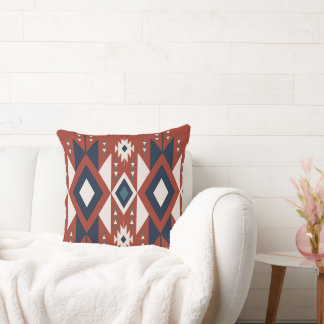 Atec銅とブルーデザイン クッション