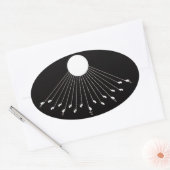 Aten God's true symbol sticker 楕円形シール (封筒)