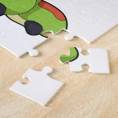 Aterpillar as student with Backpack ジグソーパズル (側面)