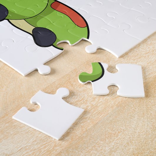 Aterpillar as student with Backpack ジグソーパズル (側面)