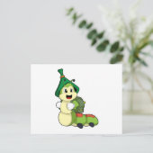 Aterpillar as student with Backpack ポストカード (スタンド正面)