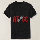ATGC Bioinformaticsバイオインフォマティシアンコンピュータサイエンス Tシャツ (デザイン正面)