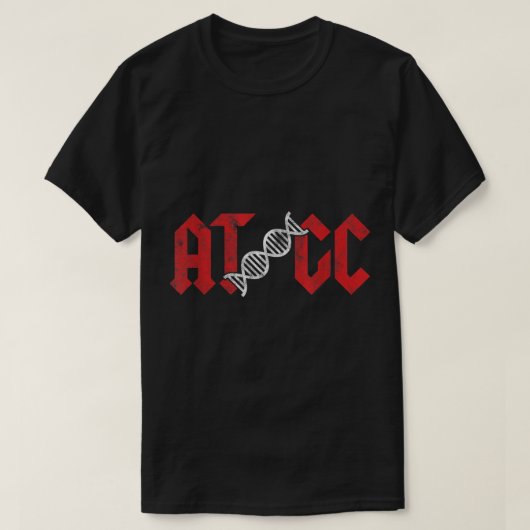ATGC Bioinformaticsバイオインフォマティシアンコンピュータサイエンス Tシャツ (デザイン正面)